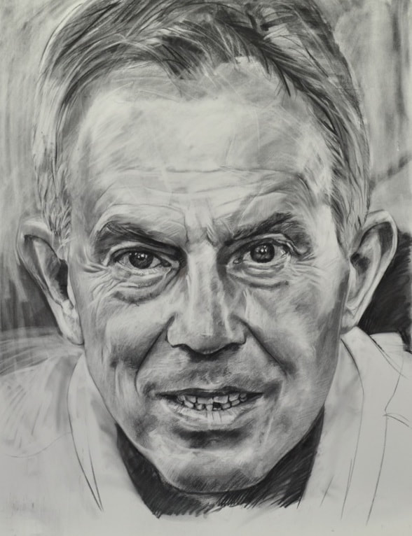 Tony Blair, Prime Minister, Alastair Adams, sketch, Yale Centre for British Art, famous people