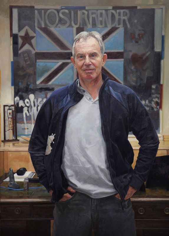 Tony Blair, Prime Minister, portrait by artist Alastair Adams, famous people