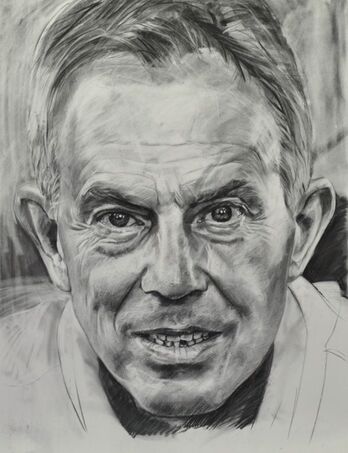 Tony Blair, Prime Minister, Alastair Adams, sketch, famous people, men, male