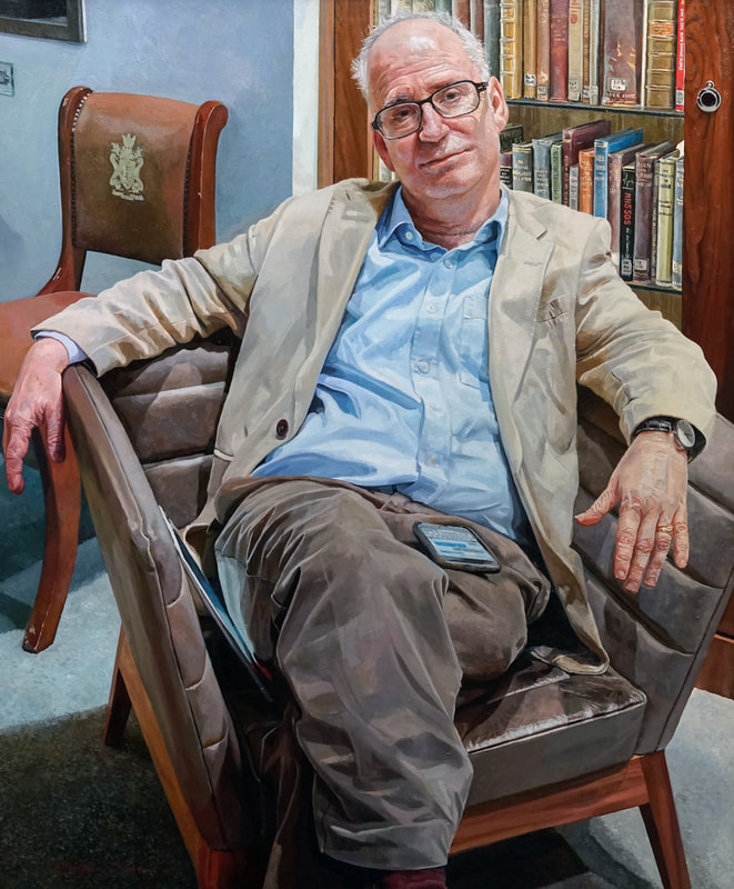 oil painted portrait painted by artist Alastair Adams, Simon Wessley, Royal College of Psychiatrists, male, men