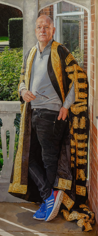 oil painted portrait painted by artist Alastair Adams, Andrew Witty, University of Nottingham, male, men